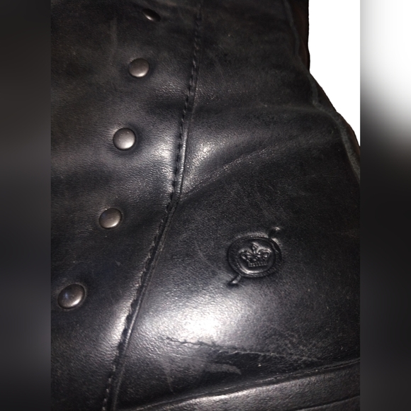 Born Larsen Black Tall Fall Winter Leather Studded Riding Moto Boot size… - Picture 7 of 9